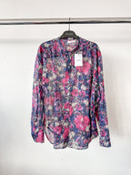 Isabel Marant Etoile Floral Pink Purple Chemise Mexika Shirt