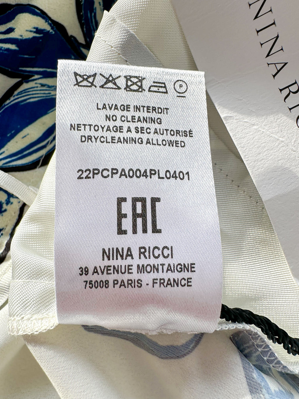 Nina Ricci Blue Floral Print Long Culottes Shorts