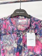 Isabel Marant Etoile Floral Pink Purple Chemise Mexika Shirt