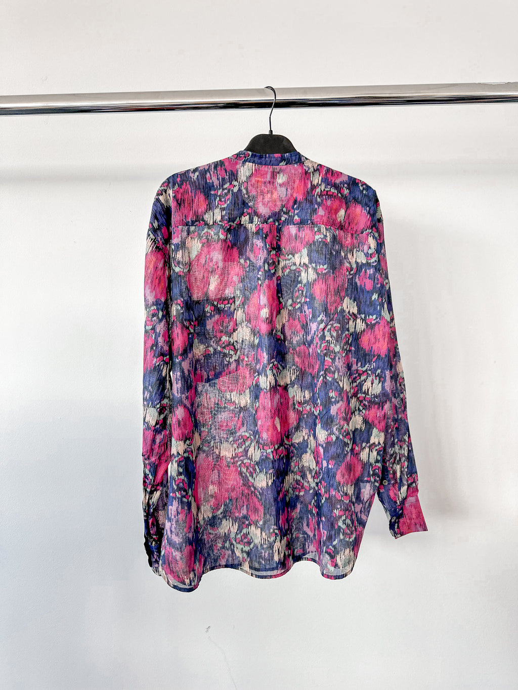 Isabel Marant Etoile Floral Pink Purple Chemise Mexika Shirt