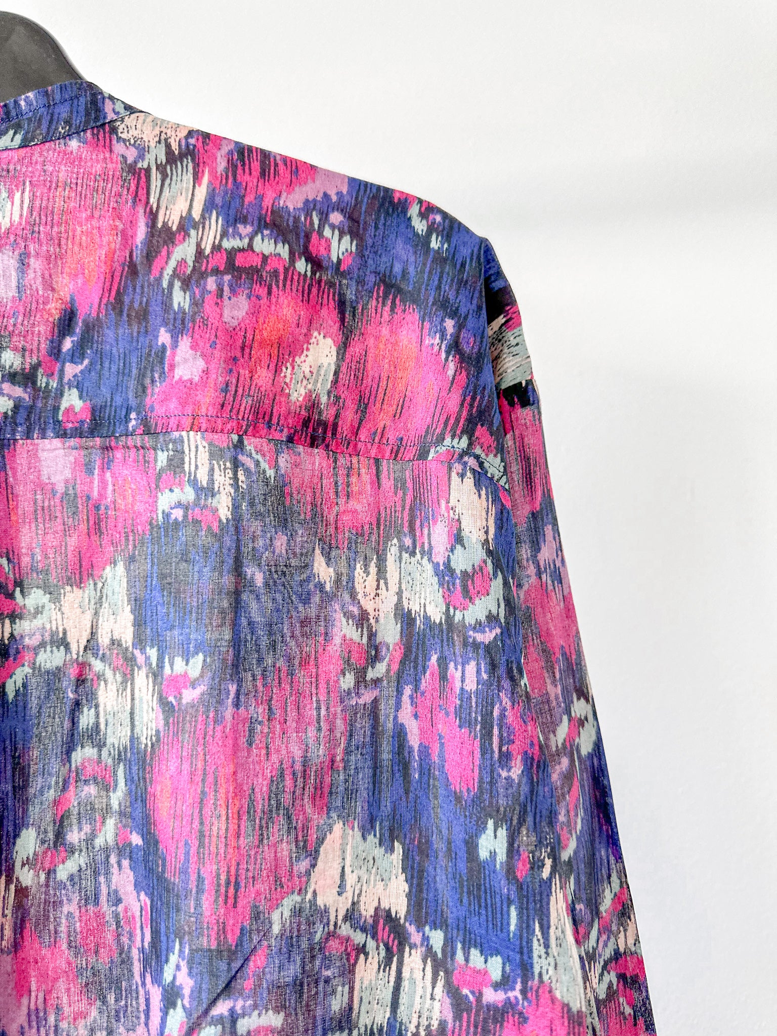 Isabel Marant Etoile Floral Pink Purple Chemise Mexika Shirt
