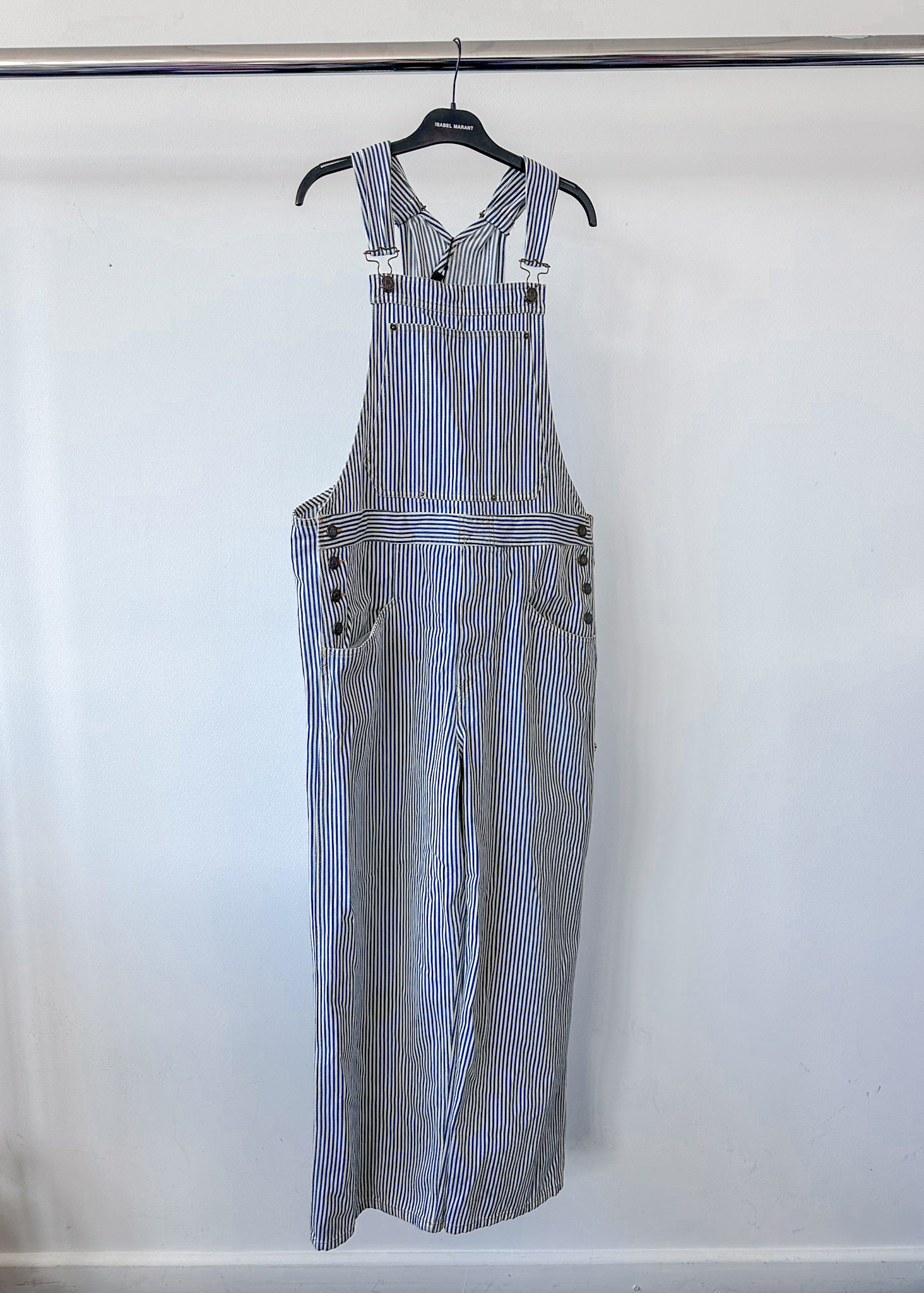 Isabel Marant Madeline Striped Denim Jumpsuit
