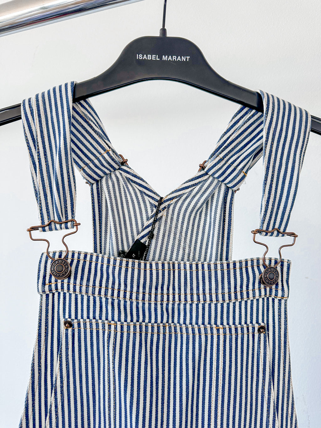 Isabel Marant Madeline Striped Denim Jumpsuit