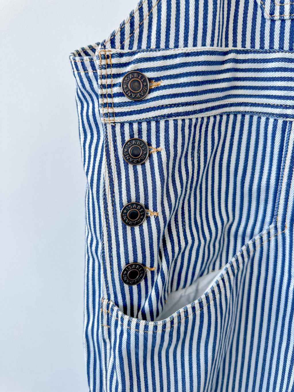 Isabel Marant Madeline Striped Denim Jumpsuit