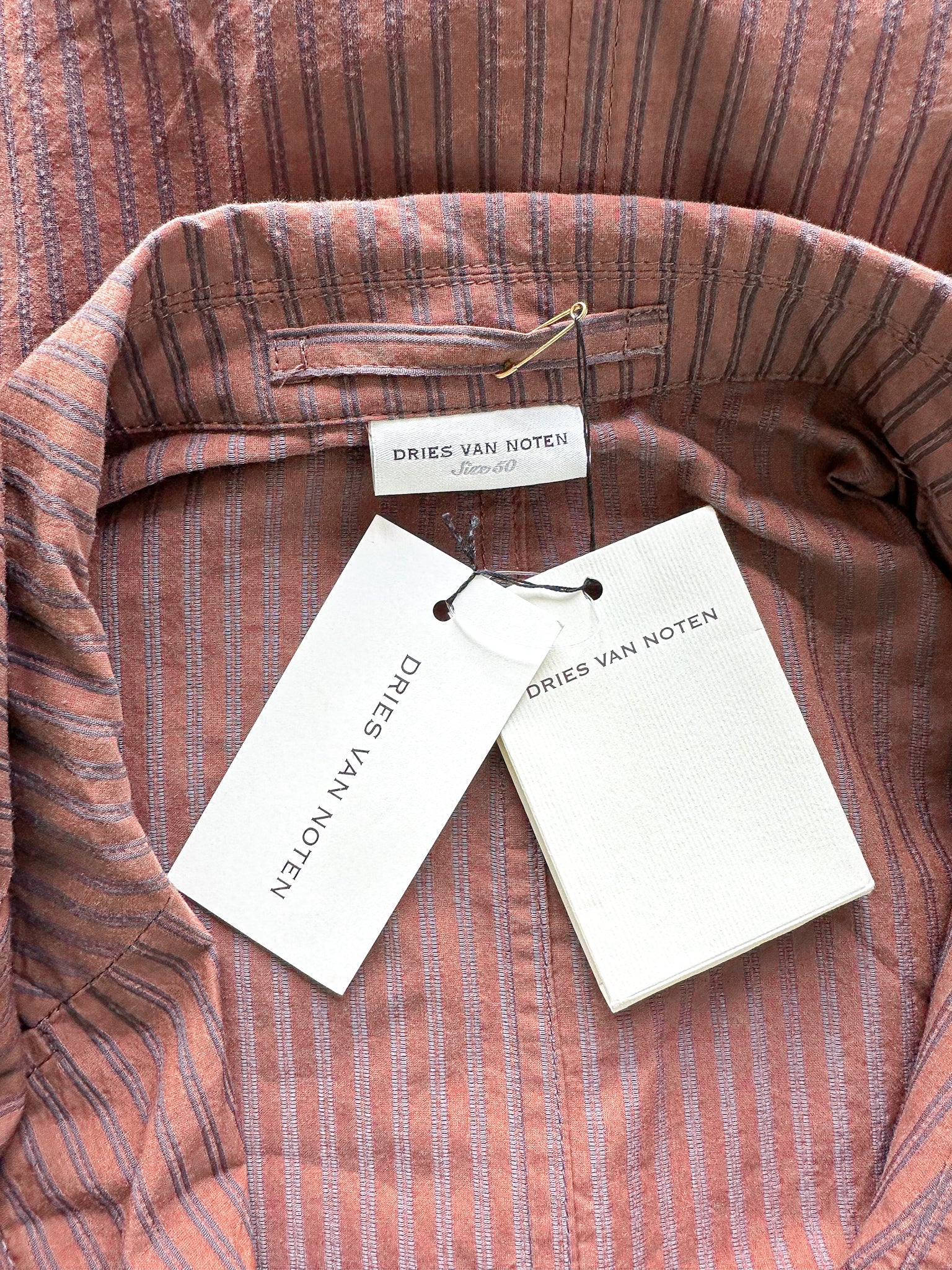 Dries Van Noten Brown Striped Jacket