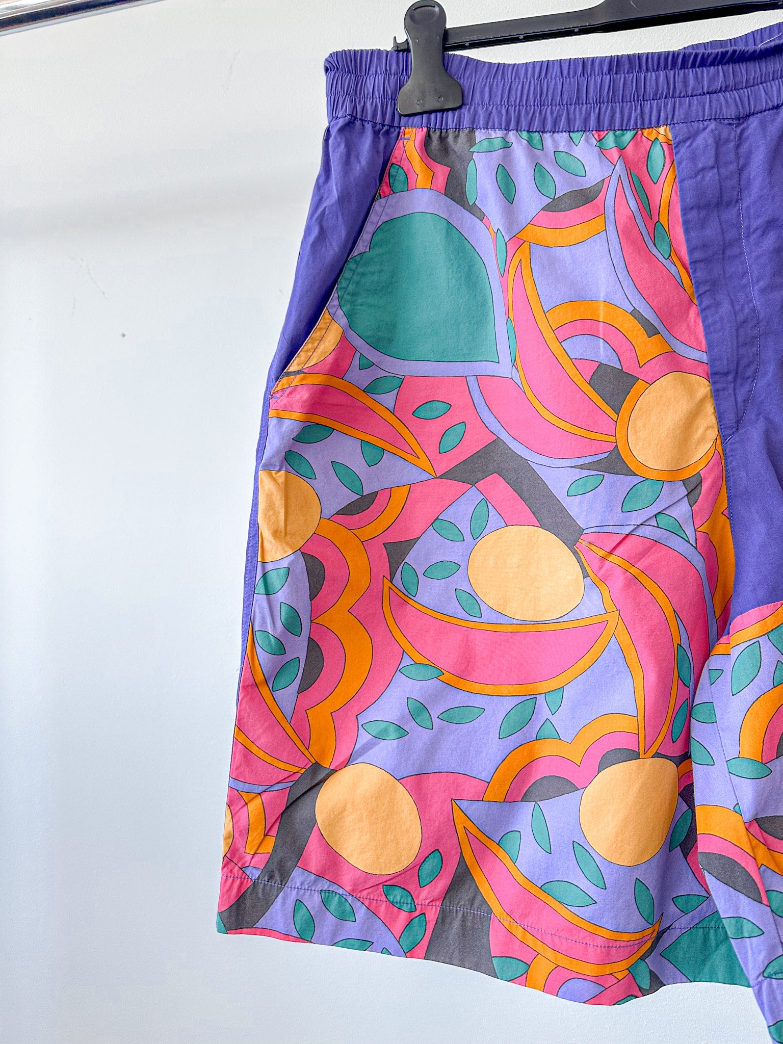 Isabel Marant Mens Laverneo Purple Bold Logo Print Shorts