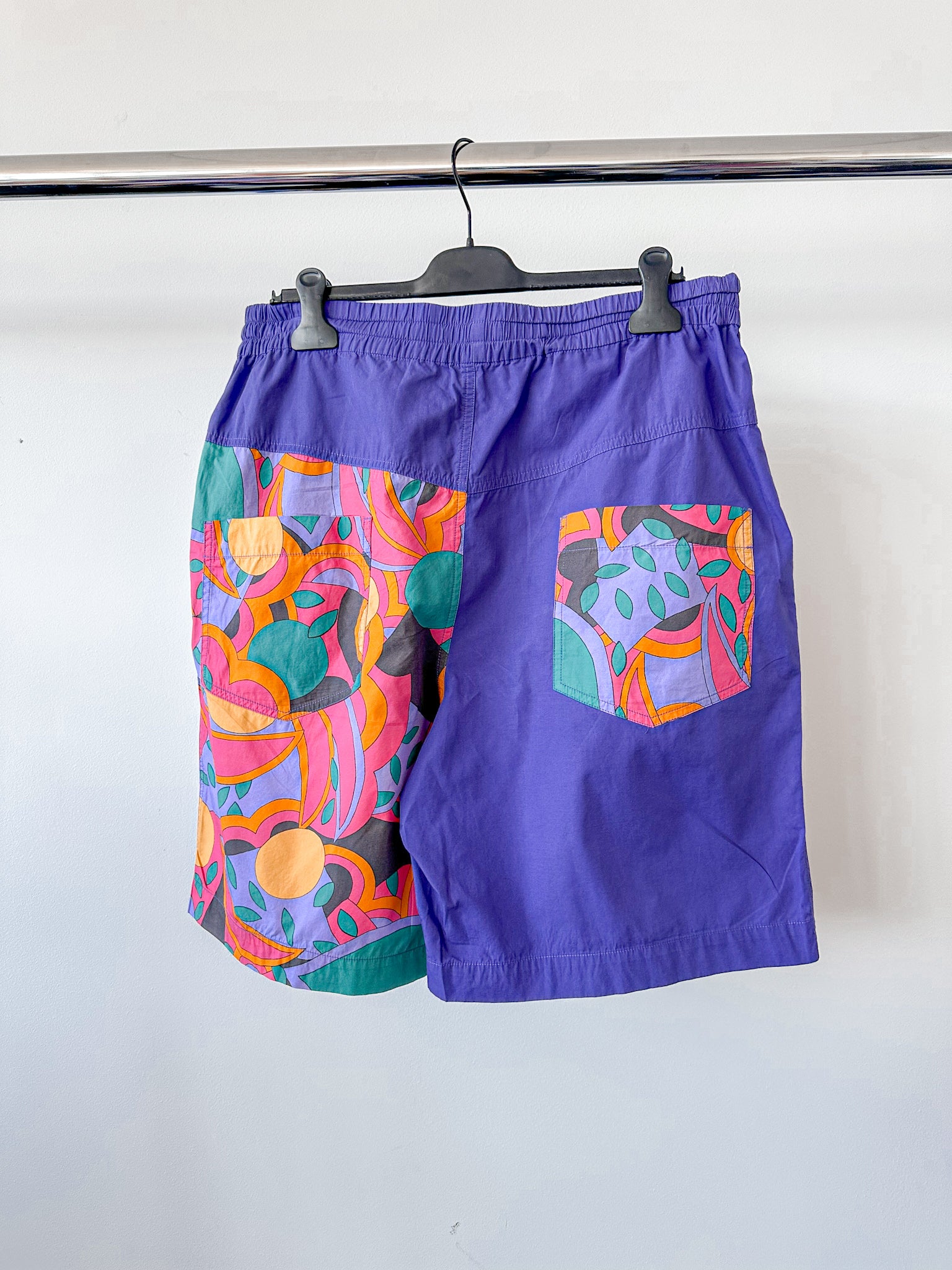 Isabel Marant Mens Laverneo Purple Bold Logo Print Shorts