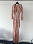 NADINE MERABI Pink Eliza Beaded Embellished Jumpsuit - House Of Huntington