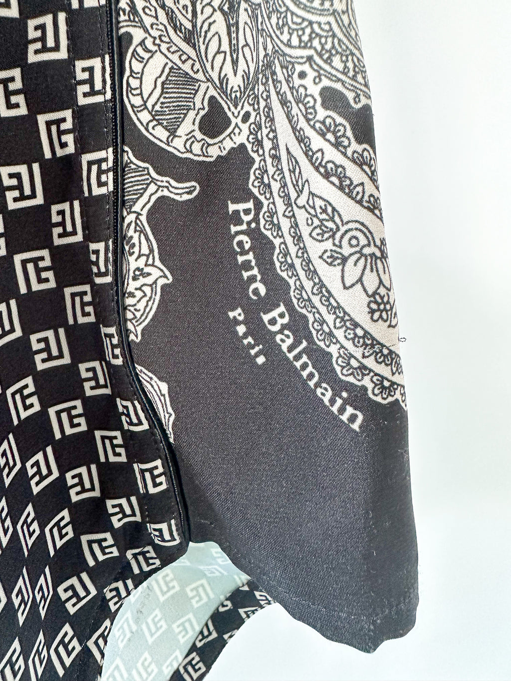 Balmain Straight-Leg Monogrammed Printed Poplin Shorts