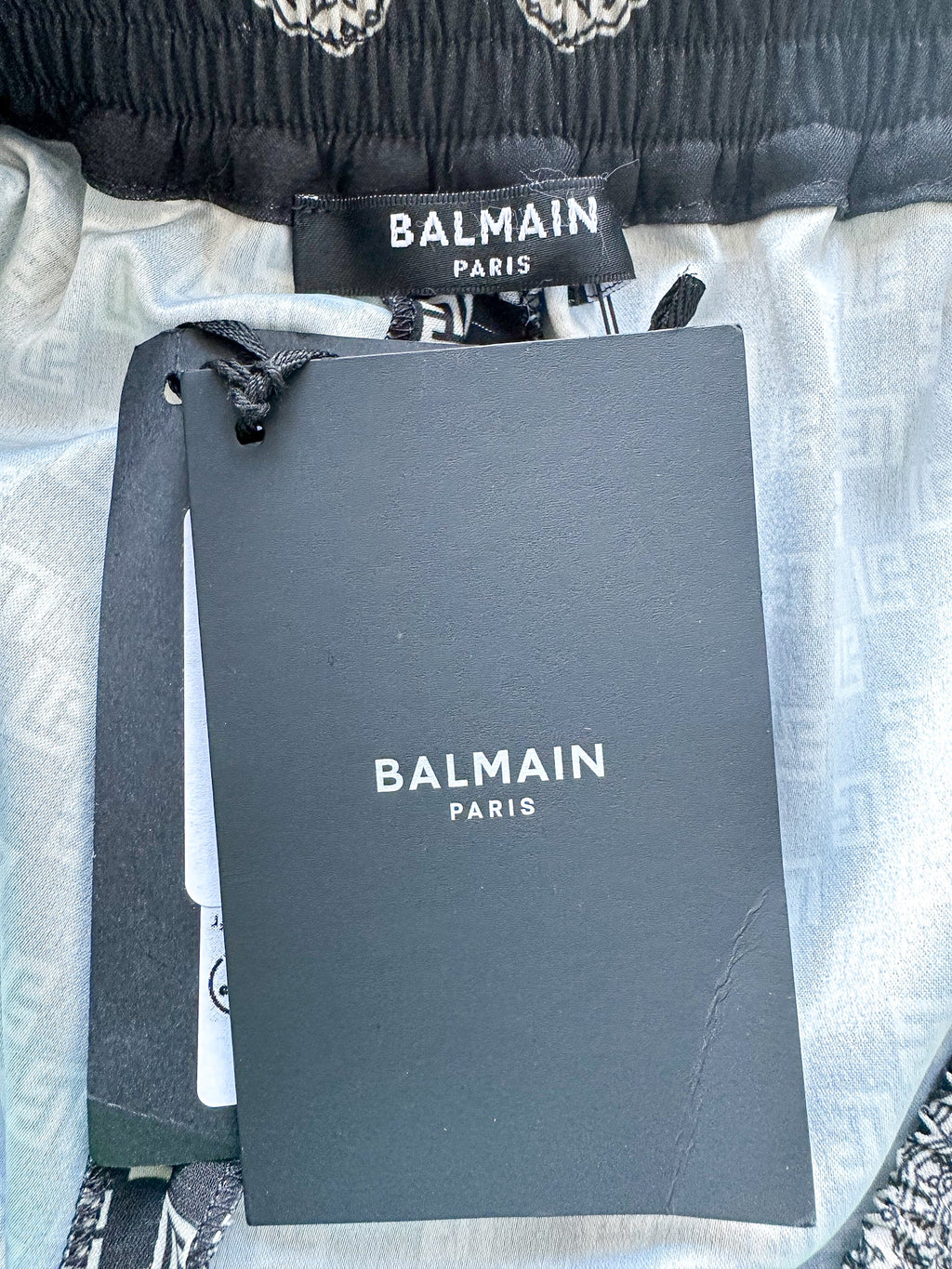 Balmain Straight-Leg Monogrammed Printed Poplin Shorts