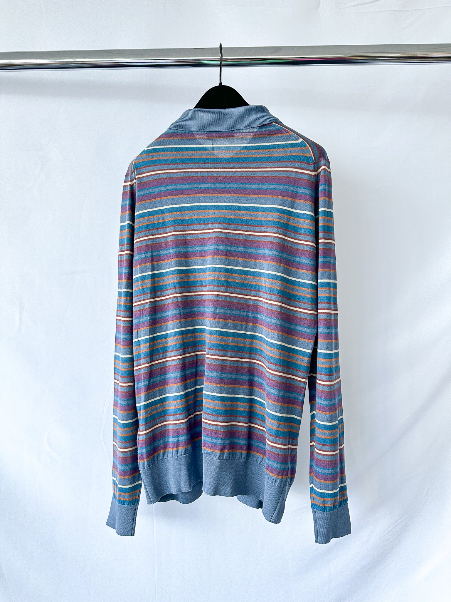 John Smedley Knitted Long Sleeve Polo Shirt