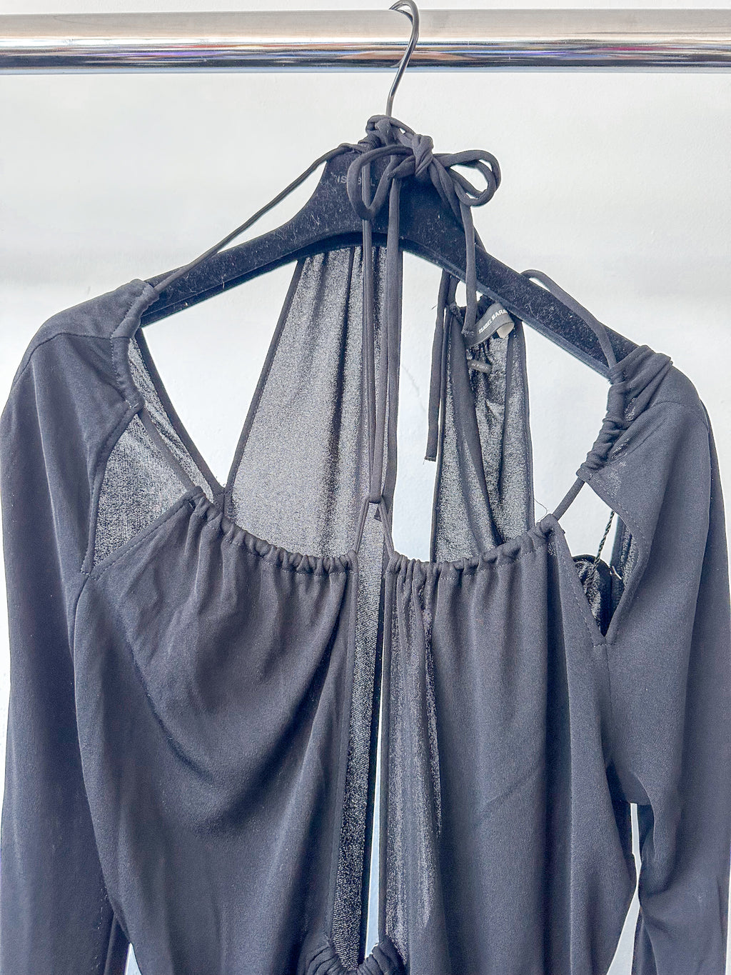 Isabel Marant Black Jadessi Cut-Out Keyhole Neck Strappy Dress DAMAGED