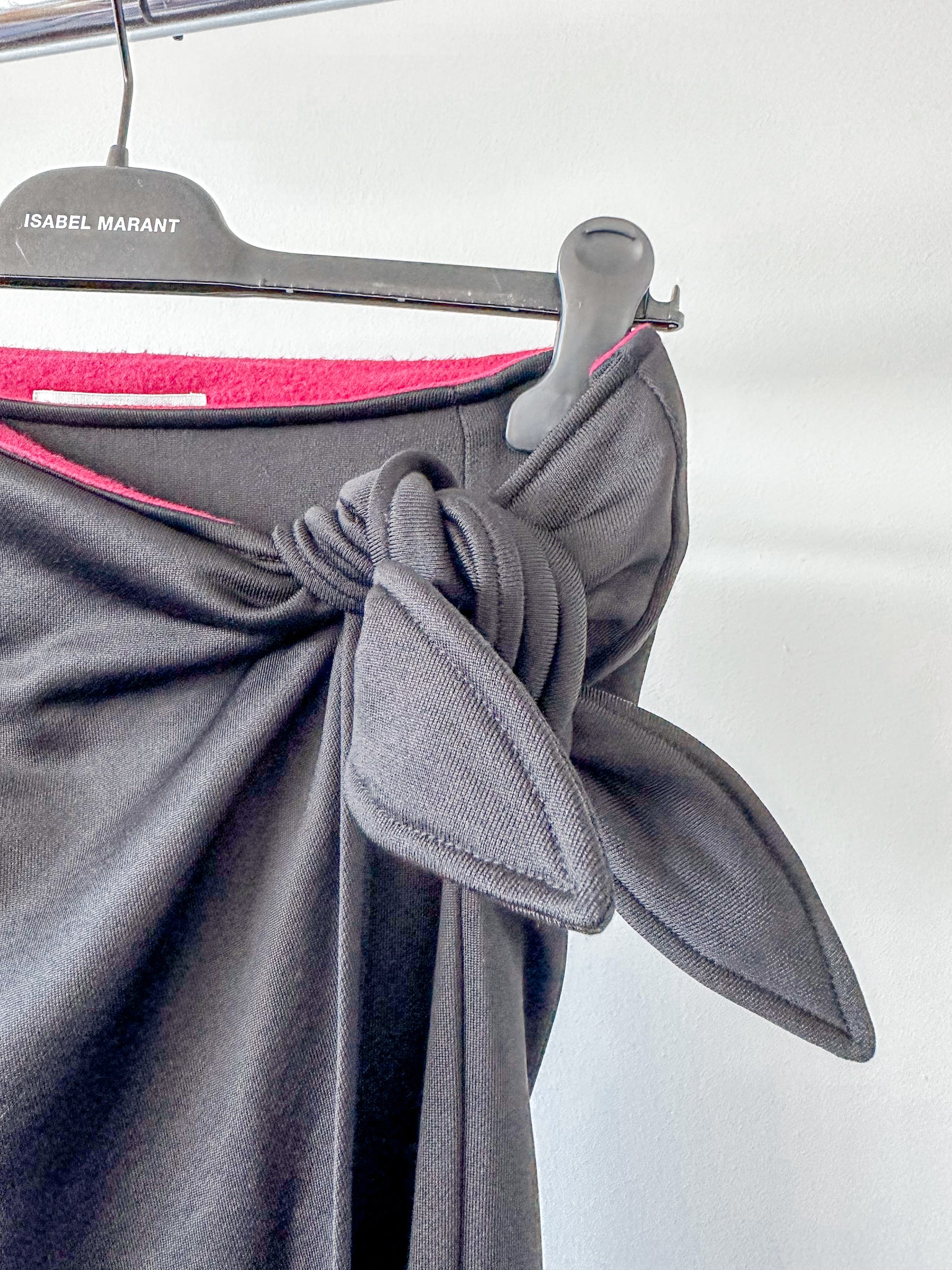 Isabel Marant Etoile Black Isilde Wrap Knot Side Skirt