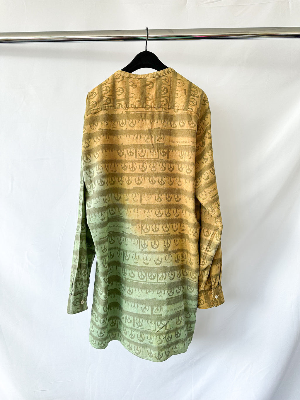Acne Studio Peace Patterned Shirt In Green