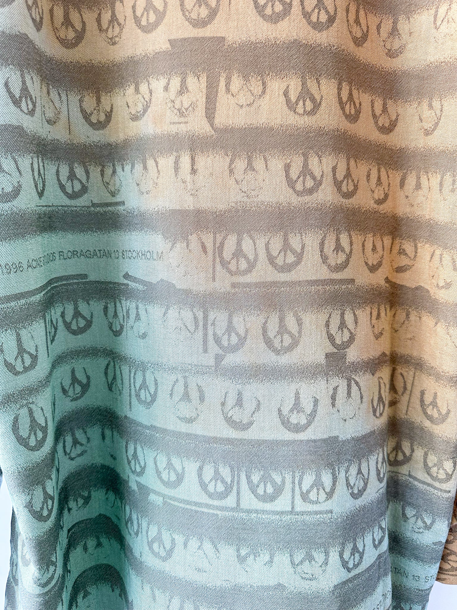 Acne Studio Peace Patterned Shirt In Green