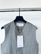 Private White V.C Grey Gilet Worksuit Jerkin