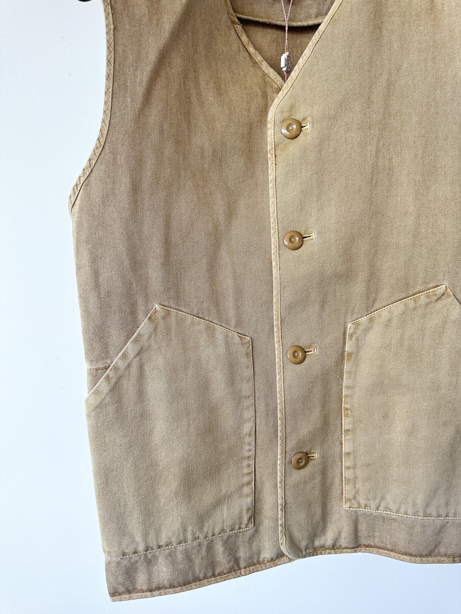 Private White V.C Sand Gilet Worksuit Jerkin