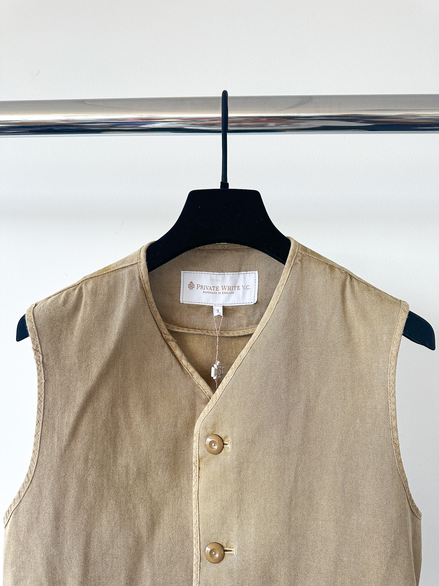 Private White V.C Sand Gilet Worksuit Jerkin