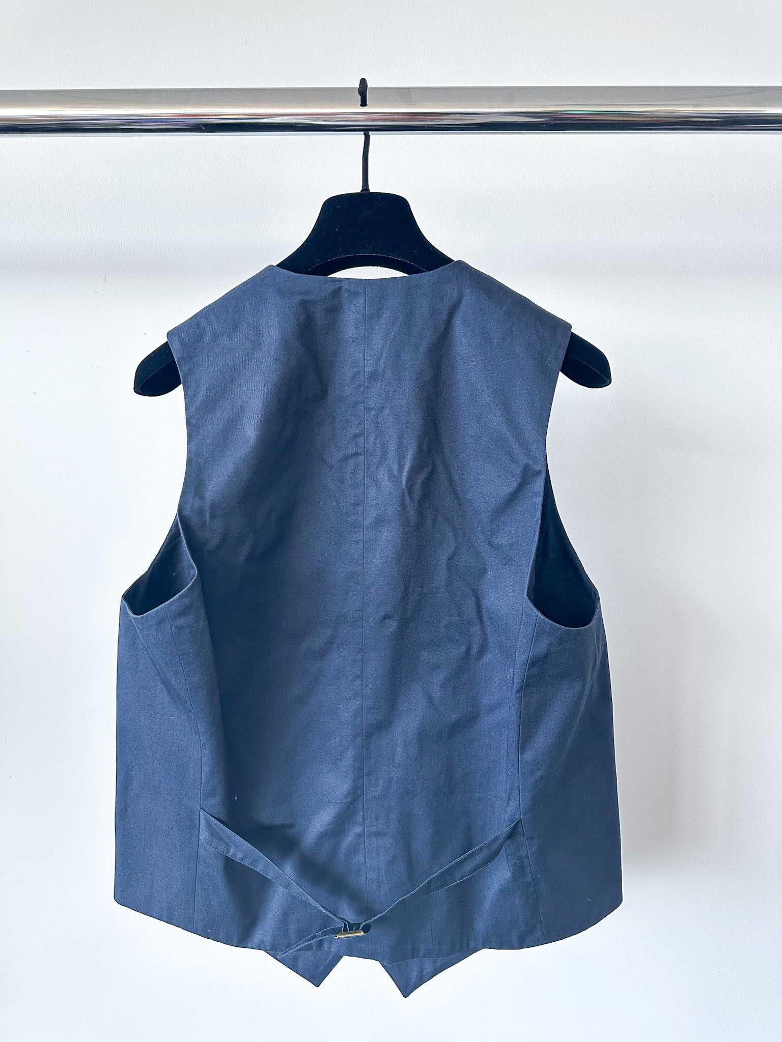 Private White V.C Navy Blue Waistcoat