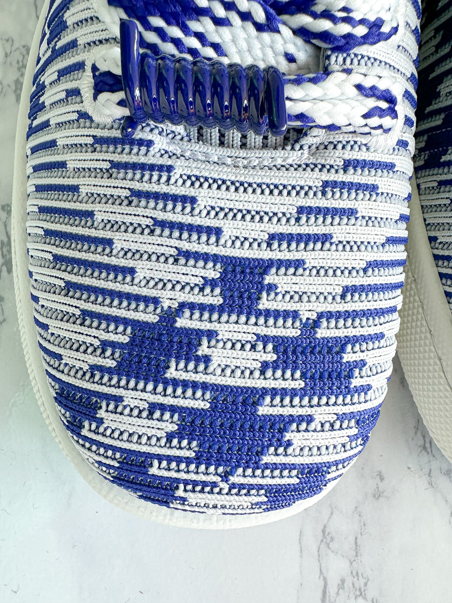 Burberry Check Knit Box Sneakers Blue