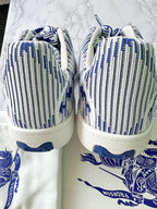 Burberry Check Knit Box Sneakers Blue
