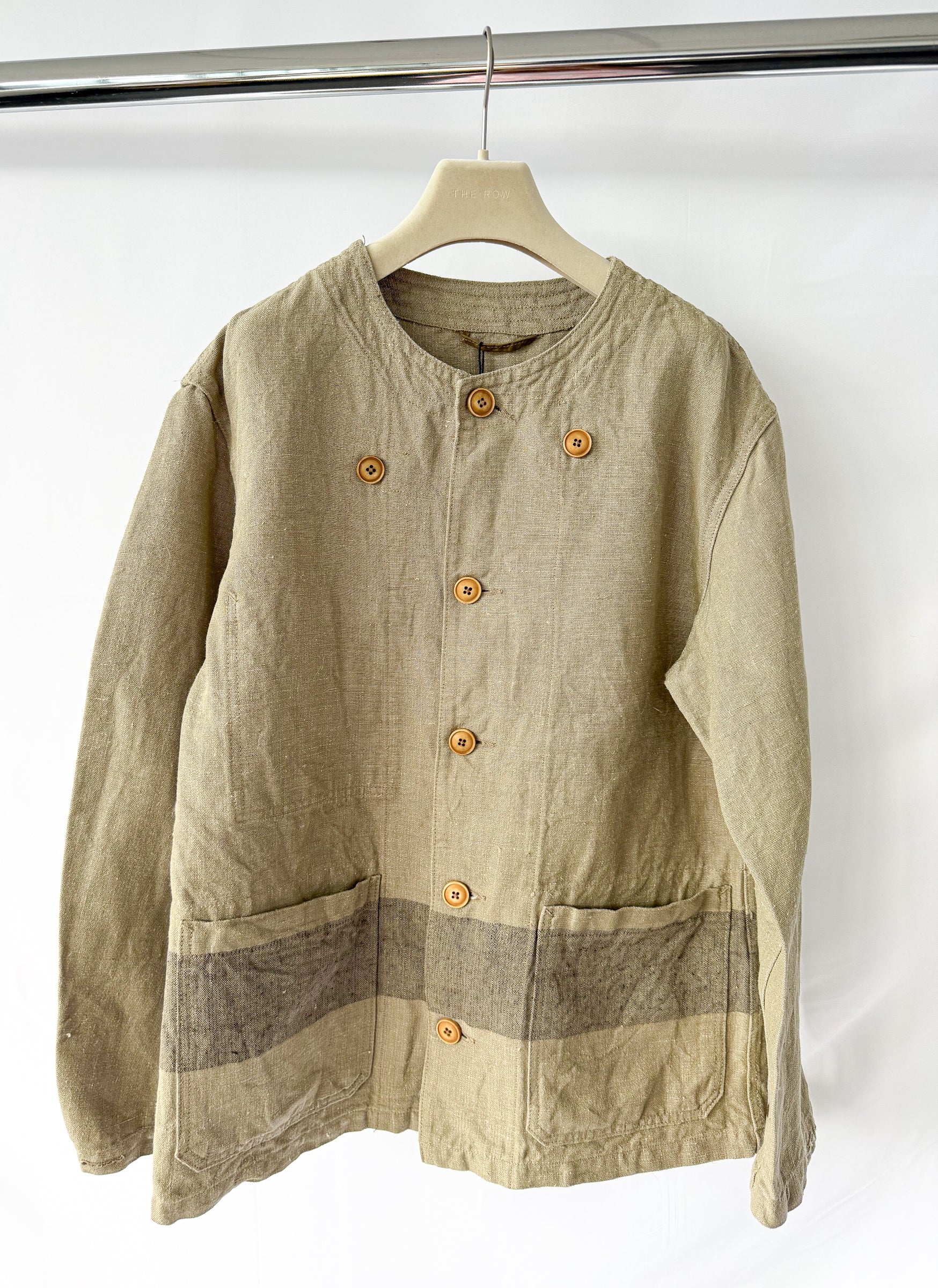 ナイジェルケーボン ビーンサックボーダージャケット ヘンプリネン48 Nigel Cabourn Bean Sack Border Jacket Hemp & Linen – House Of