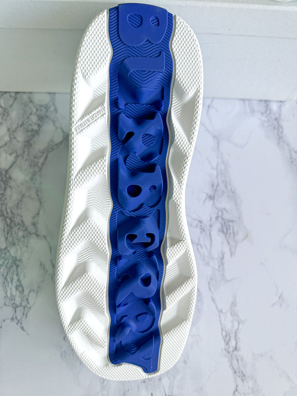 Burberry Check Knit Box Sneakers Blue