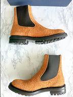 Burberry X Tricker’s Suede Dee High Chelsea Boots Brown