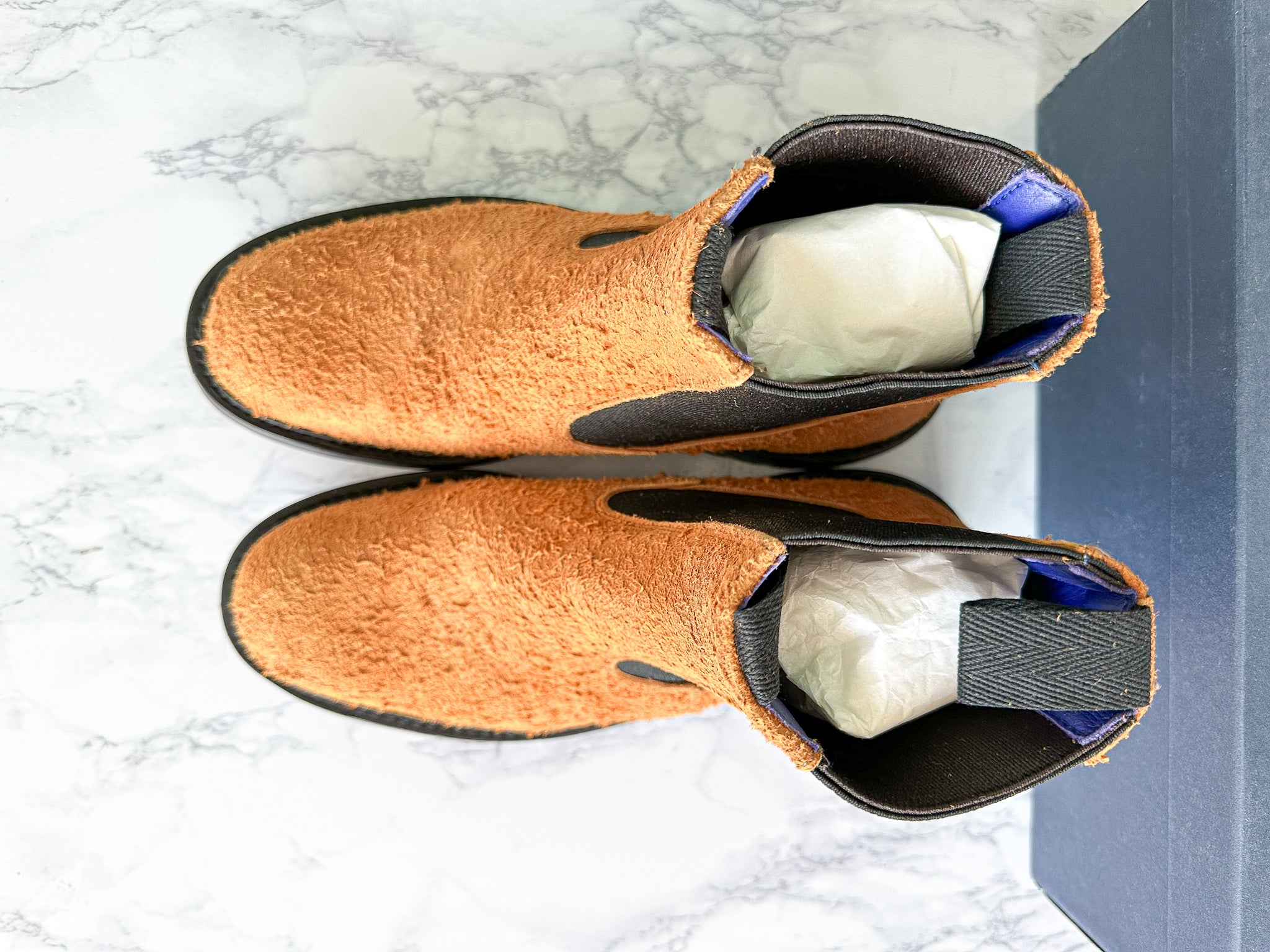 Burberry X Tricker’s Suede Dee High Chelsea Boots Brown