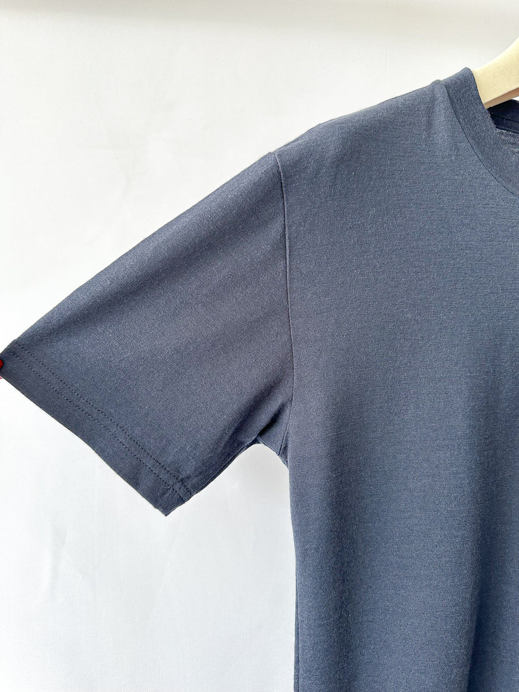 Private White V.C Merino Wool Manchester Tee Shirt In Navy