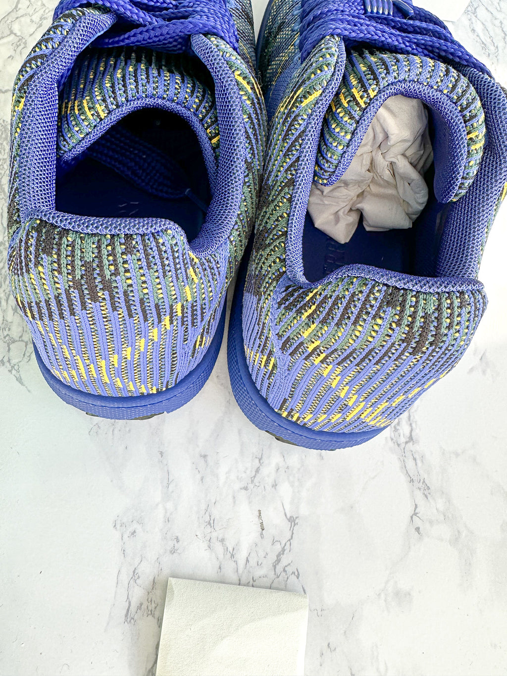 Burberry Check Knit Box Chucky Sneakers Blue