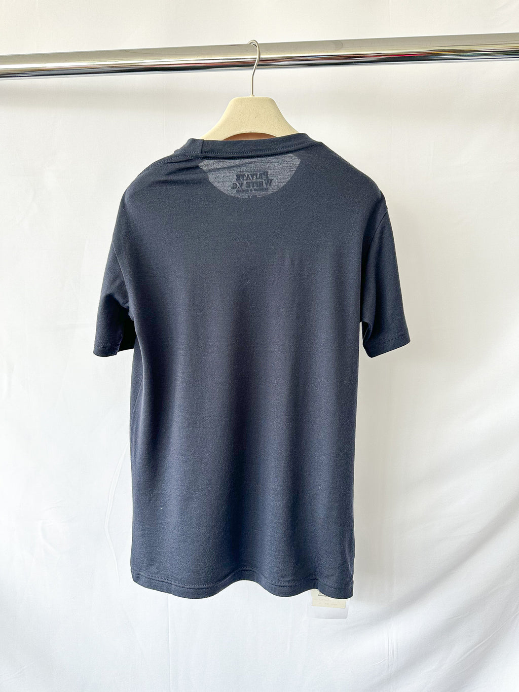 Private White V.C Merino Wool Manchester Tee Shirt In Navy