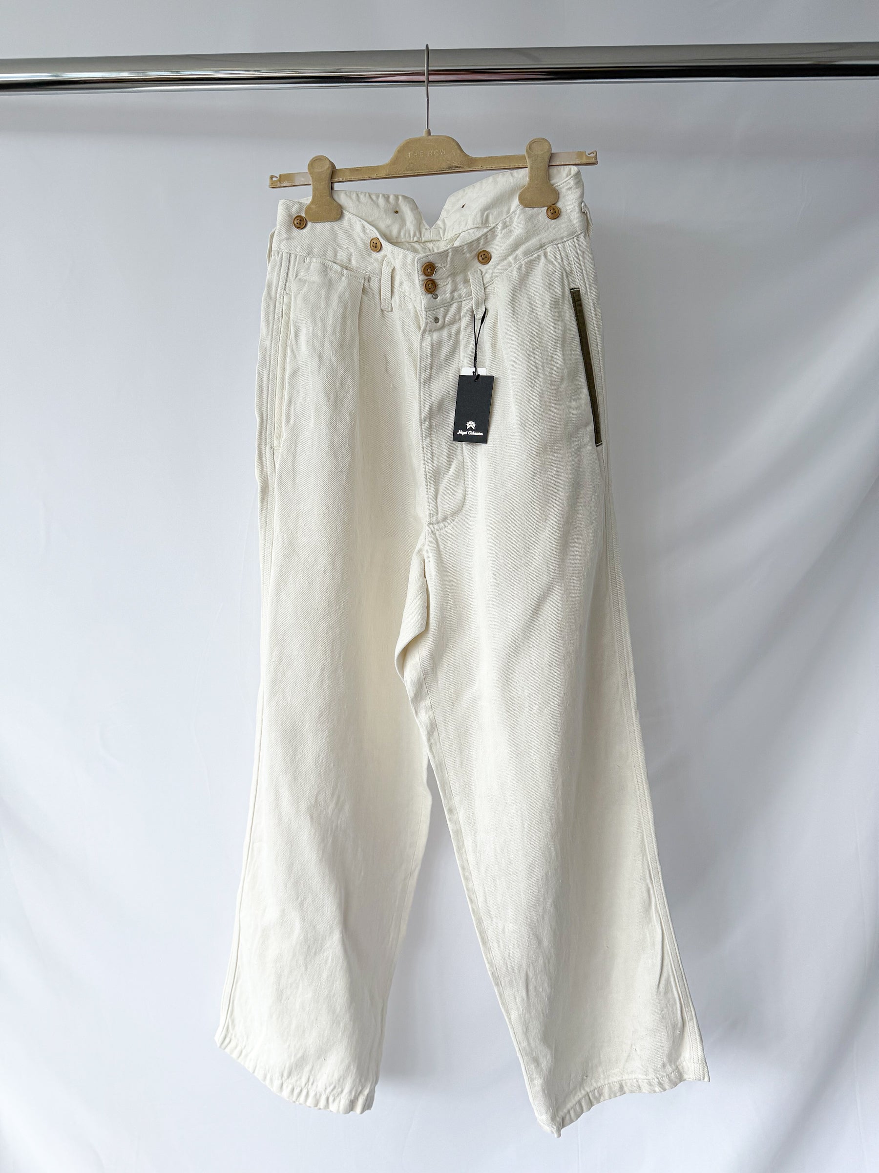 Nigel Cabourn Hemp Work Pants Trousers Milk White – House Of