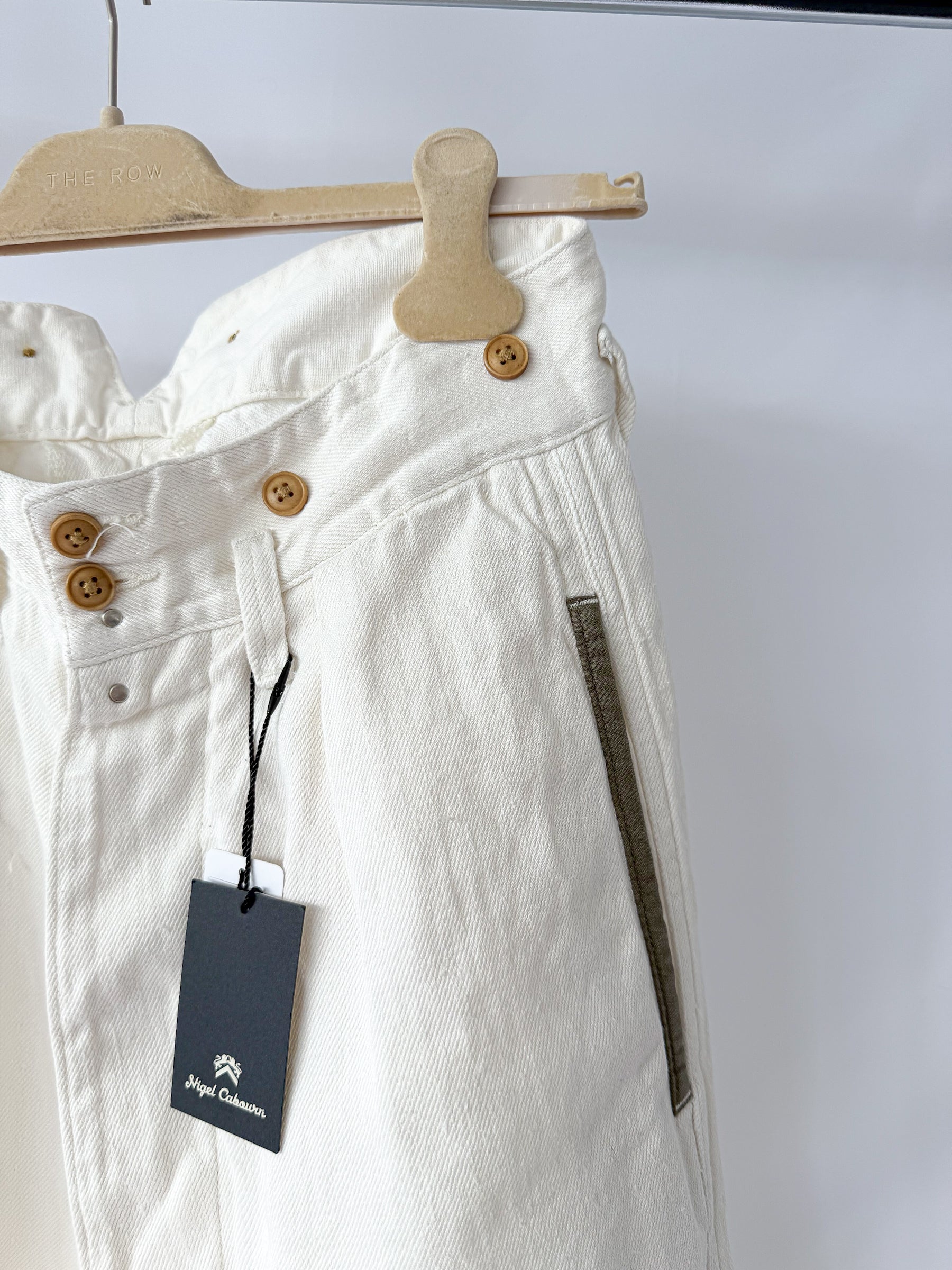 Nigel Cabourn Hemp Work Pants Trousers Milk White – House Of