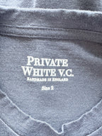 Private White V.C Merino Wool Manchester Tee Shirt In Navy
