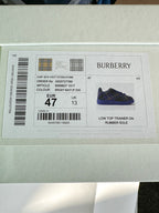 Burberry Check Knit Box Chucky Sneakers Blue