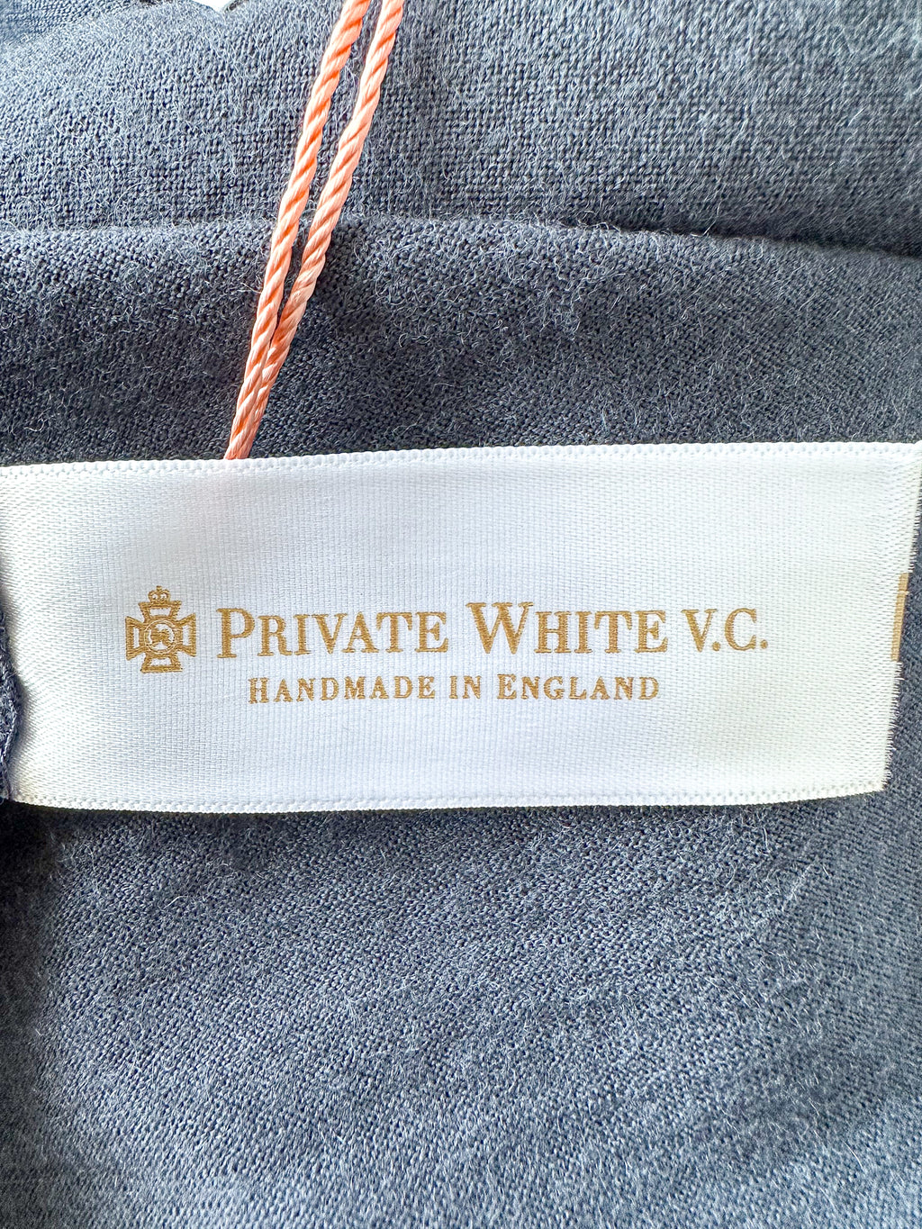 Private White V.C Merino Wool Manchester Tee Shirt In Navy