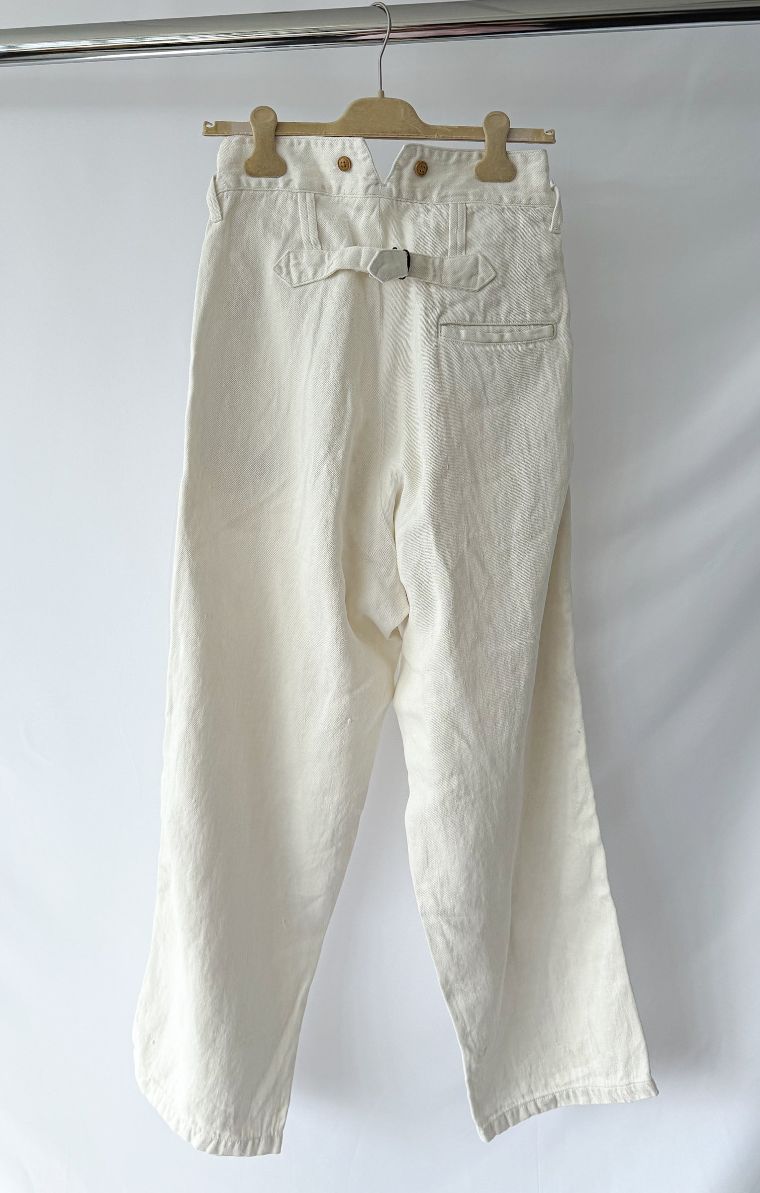 Nigel Cabourn Hemp Work Pants Trousers Milk White – House Of