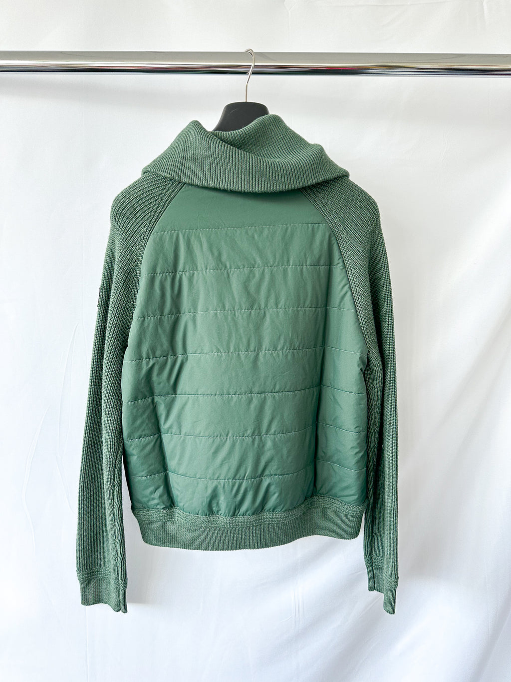 Belstaff Hills Zip Knitted Cardigan Jacket In Green