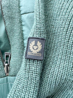 Belstaff Hills Zip Knitted Cardigan Jacket In Green