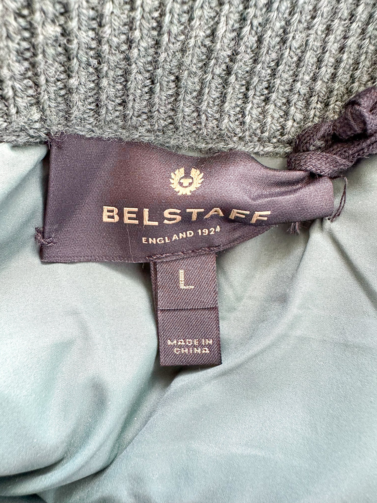 Belstaff Hills Zip Knitted Cardigan Jacket In Green