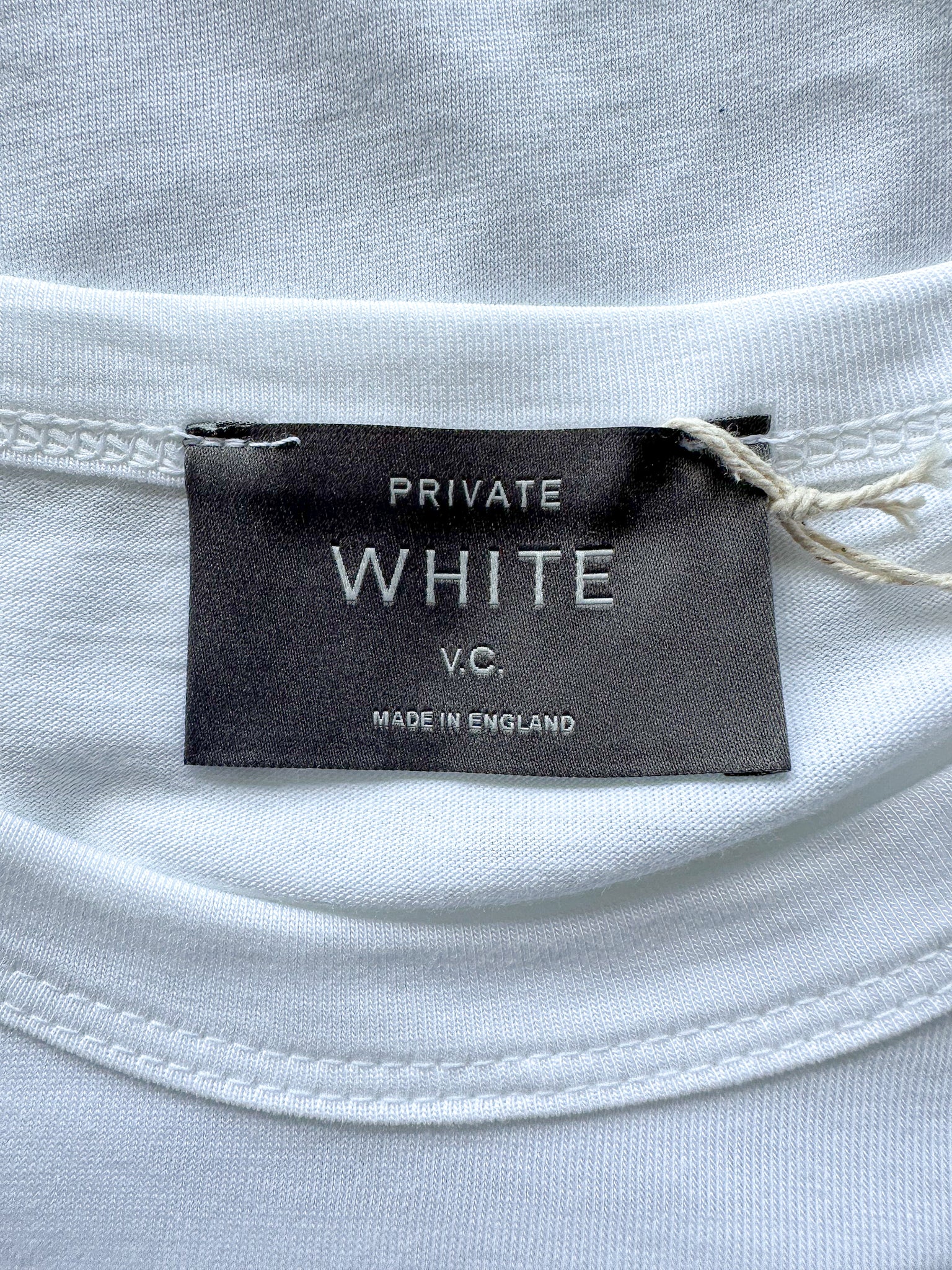 Private White V.C White Logo Tee Shirt