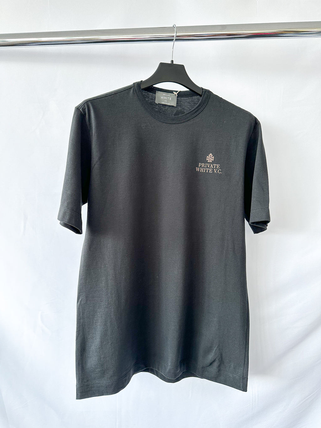 Private White V.C Black Logo Tee Shirt