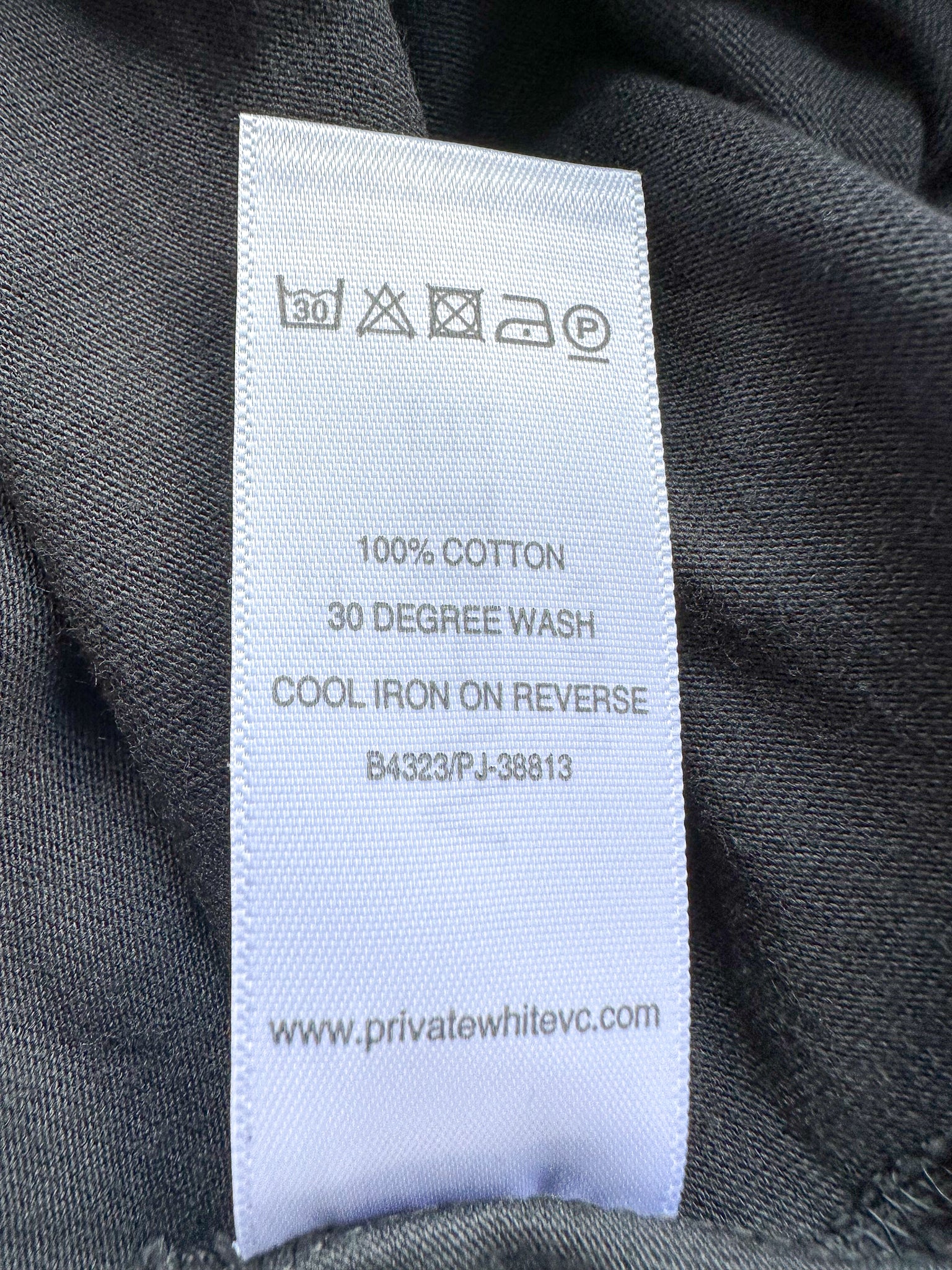 Private White V.C Black Logo Tee Shirt