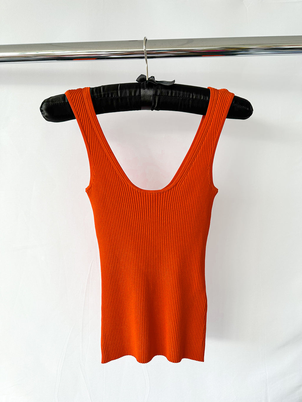 Zimmermann Lovestruck Red Body Ribbed Knit Tank Top