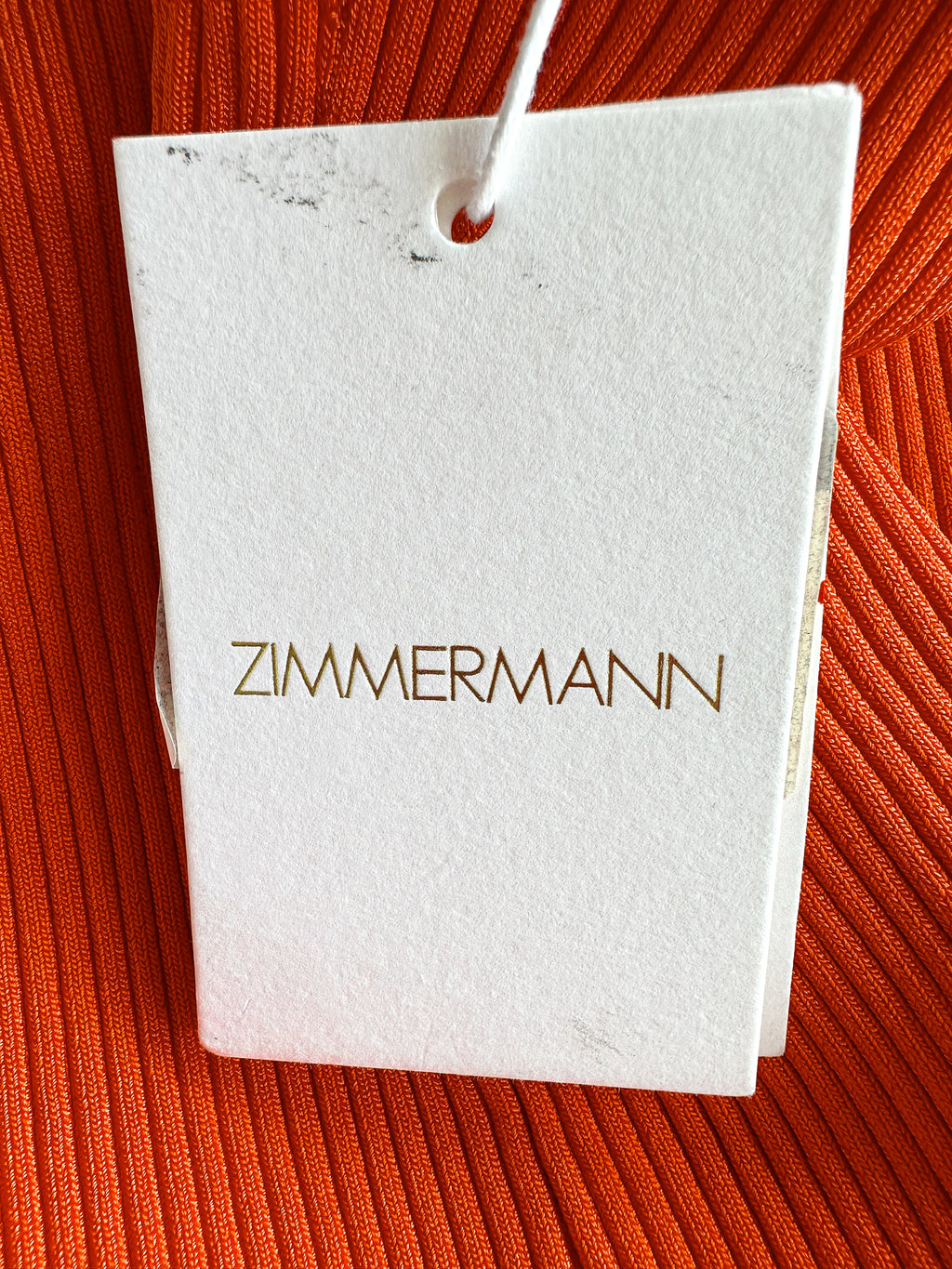 Zimmermann Lovestruck Red Body Ribbed Knit Tank Top