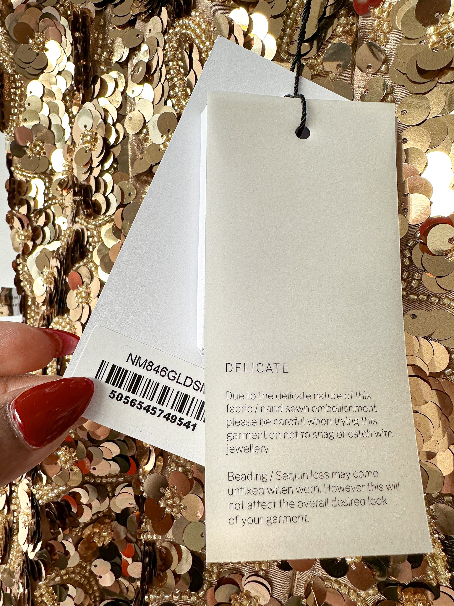 Nadine Merabi Gold Karlie 3D Gold Sequinned Mini Dress