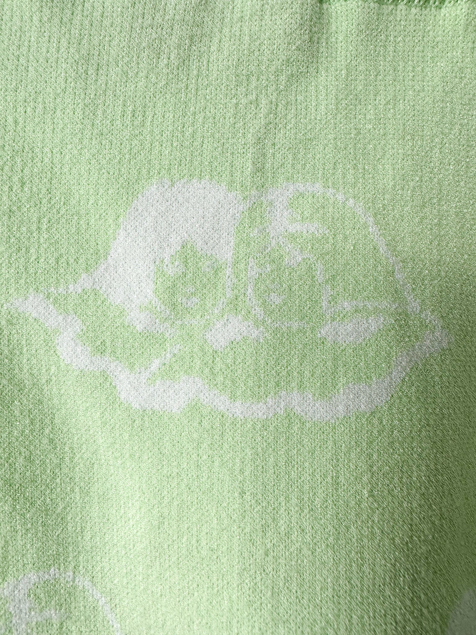 Fiorucci Green Cherubs Angels Intarsia Knit Mini Skirt