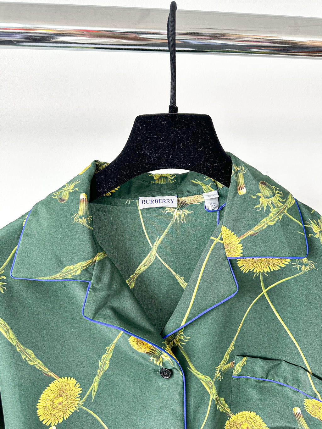 Burberry Dandelion Print Silk Pyjama Shirt
