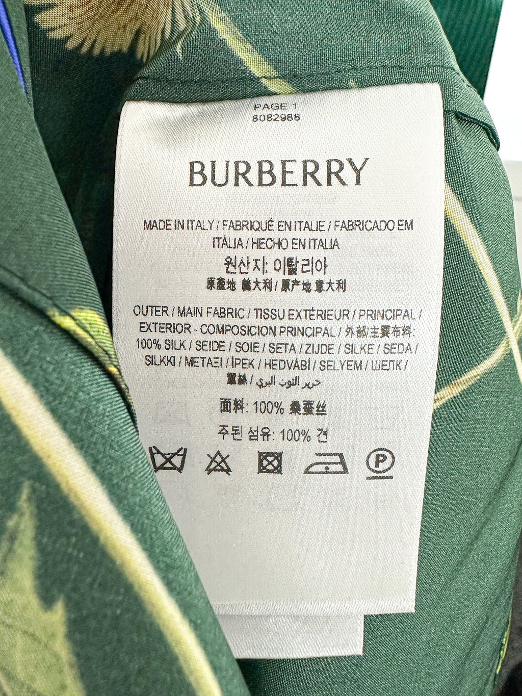 Burberry Dandelion Print Silk Pyjama Shirt